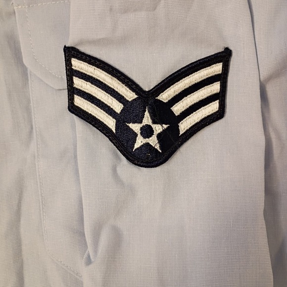 DSCP Wings Collection US Air Force Uniform Button Up Shirt Mens Size 16 35 Blue - Picture 5 of 9